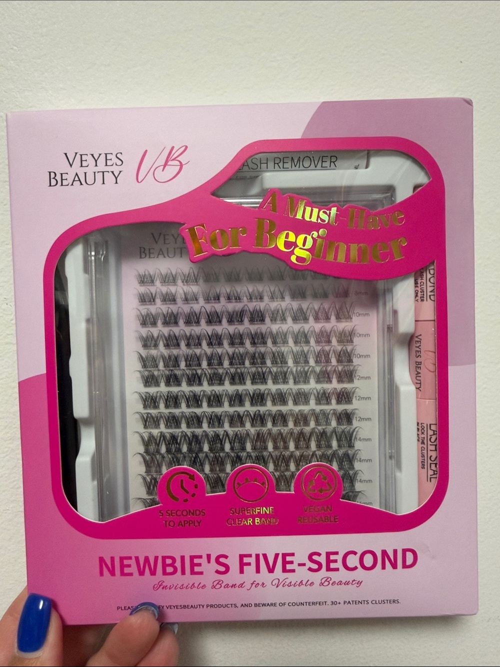 Veyes Beauty Newbie's Five-Second Lash Clusters - Pink and Black